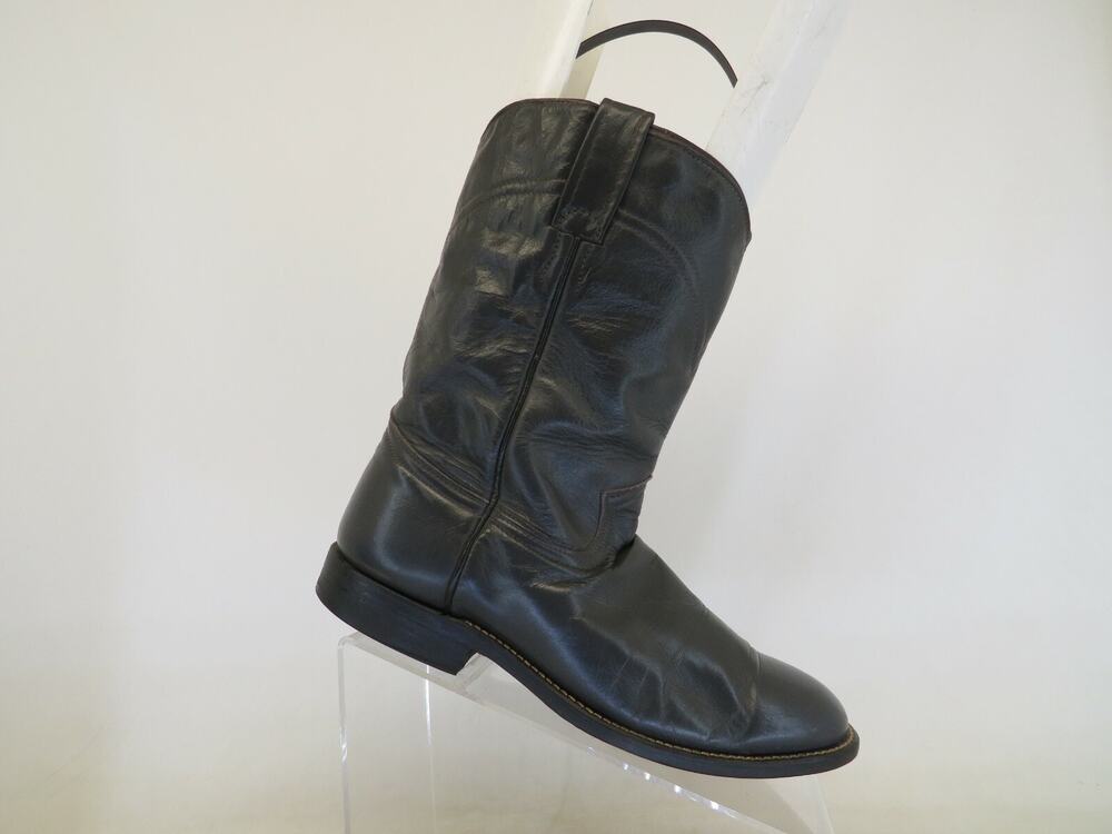 Cowtown Mens Size 7 D Gray Leather Roper Cowboy Western Boots